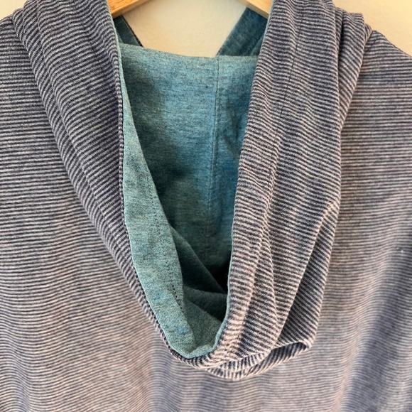 johnnie-O Gunnar Long Sleeve Striped Hoodie Shirt Men's M Twilight Blue - Picture 3 of 8